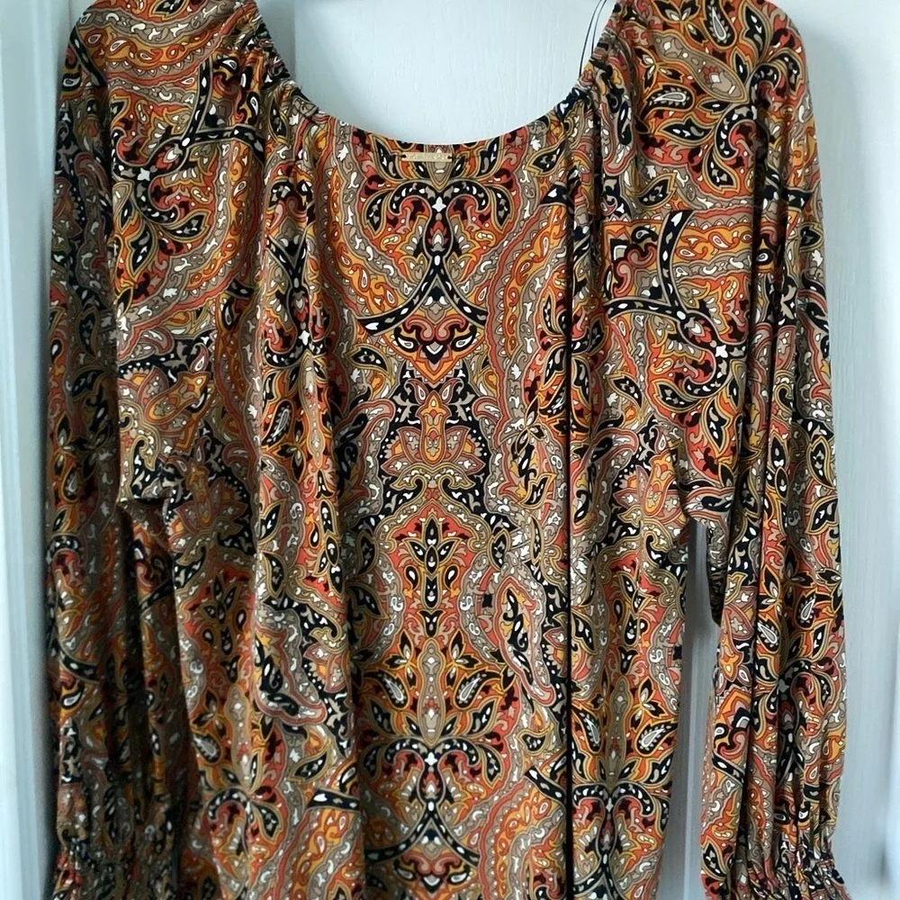 Women’s Micheal Kors paisley print long sleeve top size 2X